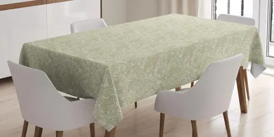 Produktbild von ABAKUHAUS Jahrgang Tischdecke, Antiker abstrakter Wirbel und Kurven mit romantischen Rosen-Motiven Retro- Inspirationen, 140 x 240 cm, Beige Weiß