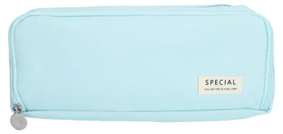 Produktbild von Federmäppchen, Mehrzweck-Tasche mit großem Fassungsvermögen, tragbare Tasche aus Segeltuch für Schule, Büro, Bibliothek, Blau