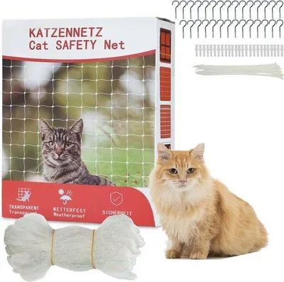 Produktbild von Katennetz Vogelabwehrnetz 3x8m, Tierfreundlich, Dornengriffe, 100% Nylon