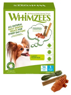 Image de Whimzees Dog Variety Value Box S - 56 friandises