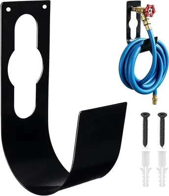 Produktbild von Gartenschlauchaufhänger, Wandschlauchhalter, Wandbewässerungsschlauchhalter, Gartenschlauchaufhänger aus Stahl für Garten, Hinterhof, Rasen, Schuppen,