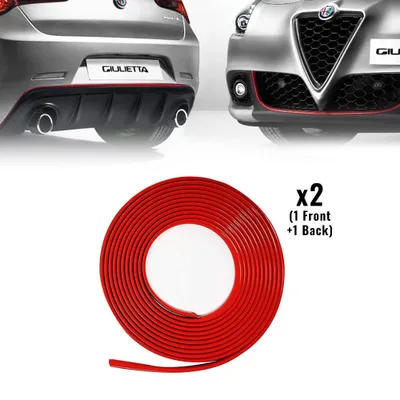 Zdjęcie produktu dla Naklejka profilowa czerwona na przód i tył Dam Alfa Romeo Giulietta
