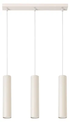 Image de Lampe suspendue LAGOS 3L beige 3xGU10 10W acier 98x6x45cm Sollux Lighting