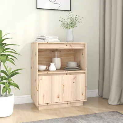 Obrázok produktu pre Komoda 60x34x75 cm, vyrobená z masívneho smrekového dreva, úložná skrinka do obývačky a predsiene