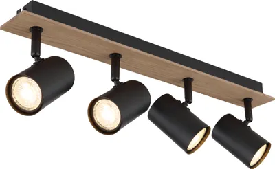 Produktbild von Globo Lighting Strahler Metall schwarz matt, 4x GU10