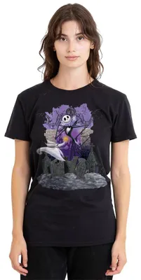 Obrázok produktu pre Tričko s motívom filmu Disney "Nočná mória pred Vianocami", postava Jack Skellington, dámske, veľkosť S