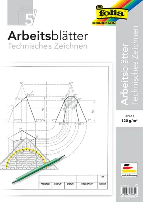 Produktbild von Zeichenpapier A3 120g FOLIA 8203/5 5Bg