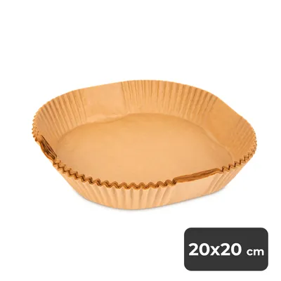 Obrázok produktu pre Air fryer papier na pečenie - do teplovzdušnej fritézy - štvorec - 20 cm - 50 ks / balenie