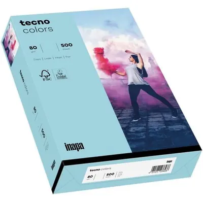 Produktbild von tecno Kopierpapier colors mittelblau DIN A3 80 g/qm 500 Blatt
