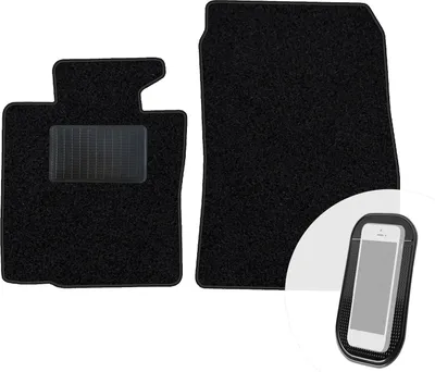 Produktbild von moto-MOLTICO Vorne Fußmatten Auto Velours Autoteppiche Schwarz Automatten Set 2-teilig passend für MINI Countryman R60 2010-2016
