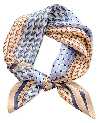 Immagine prodotto di Omgoods - Elegante sciarpa in seta con motivo geometrico, ideale per le donne