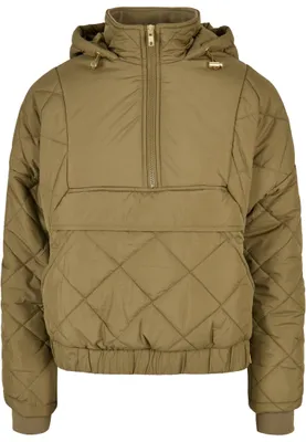 Produktbild von Urban Classics Ladies - Oversized Diamond Jacke oliv - 4XL