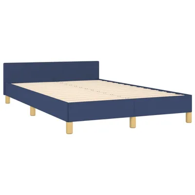 Produktbild von Bettgestell ohne Matratze Blau 120x190 cm Stoff