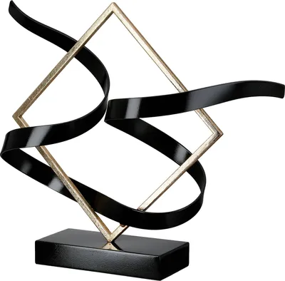 Produktbild von GILDE Dekoobjekt quadratisch Swing schwarz H. 34 cm, 84312