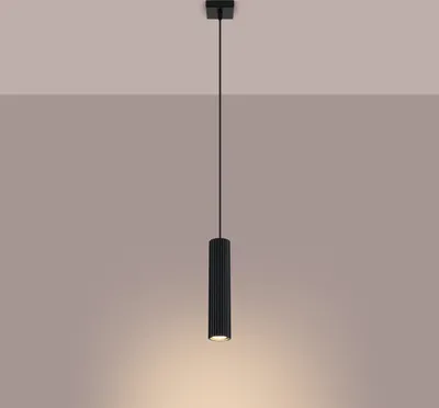 Produktbild von Pendelleuchte KARBON 1 schwarz 1xGU10 10W Aluminium 118x8x8cm Sollux Lighting
