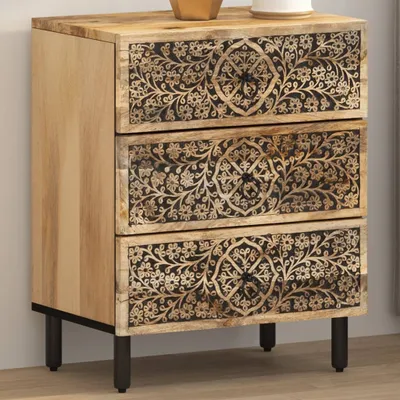 Zdjęcie produktu dla vidaXL Szafka nocna 50x33x60 cm z litego drewna mango