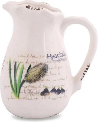 Zdjęcie produktu dla Dekoracyjny Dzbanek Ceramiczny z Motywem Hiacyntów 13 cm
