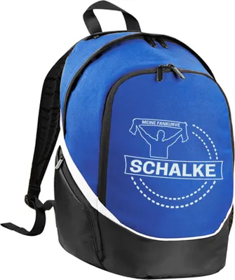 Produktbild von multifanshop Rucksack - Schalke - Meine Fankurve, blau/schwarz, Größe one size