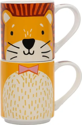 Obrázek produktu pro Dárková sada: 2 porcelánové hrnky pro děti, 2 x 265 ml
