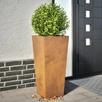 Obrázok produktu pre vidaXL Kvetináč 2 ks 35x35x75 cm Oceľ odolná voči poveternostným vplyvom