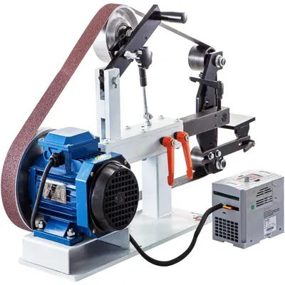 Produktbild von Elektrische Bandschleifmaschine, 1,5 kW, mit variabler Geschwindigkeit, für Metallbearbeitung und Werkzeugfertigung