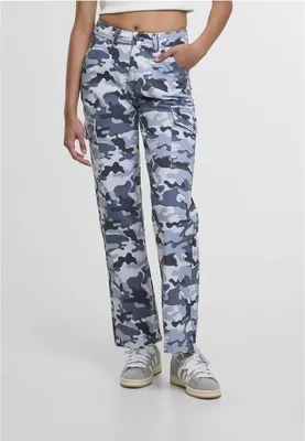 Obrázok produktu pre Pánske džínsy DEF Straight Fit modrá kamufláž - L