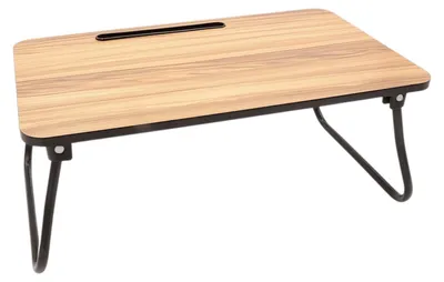 Image de HOME STYLING COLLECTION Table de lit LAPTOPTISCH Table de petit déjeuner en métal et plateau MDF