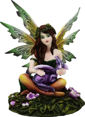 Produktbild von Wunderschöne Elfe mit Babydrache - Elfenfigur, Fairy, Drache