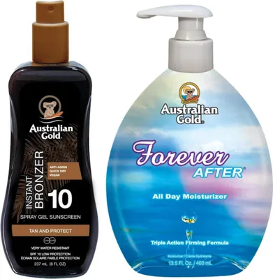 Produktbild von Australian Gold spraygel mit Bronzer SPF10 + für immer nach 400 ml