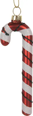 Produktbild von Clayre & Eef Weihnachtsanhänger Zuckerstange 4x1x12 cm Rot Glas