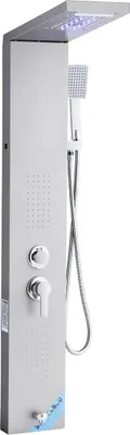 Produktbild von Shower Panel Tower System Stainless Steel Column Rainfall Head 5 Modes