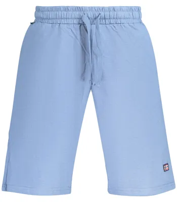 Image de Bermuda pour homme bleu avec cordon de serrage et poches – Style norvégien