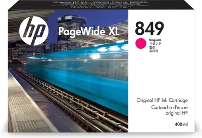 Obrázok produktu pre HP 849 400-ml Magenta PageWide XL Ink Cartridge, Štandardná výťažnosť, Purpurová, Atrament na pigmentovej báze, 400 ml, 1 kusov