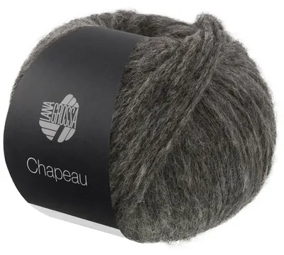 Produktbild von Lana Grossa CHAPEAU 50 g Watteweiches voluminöses Schlauchgarn 110 m Farbe 020 - Dunkelgrau
