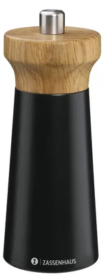 Zdjęcie produktu dla Zassenhaus Salzmühle WESTERLAND 14 cm schwarz/Eiche 23824 4006528023824