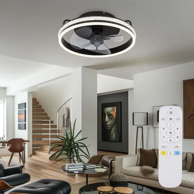 Produktbild von LED Deckenventilator, Fernbedienung, dimmbar, D 40 cm
