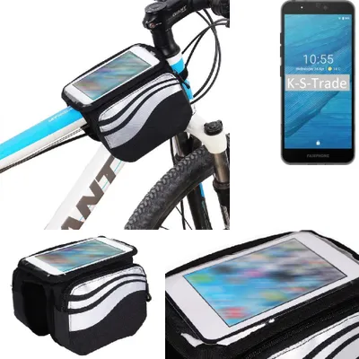 Produktbild von K-S-Trade Rahmentasche Fahrrad-Halterung kompatibel mit Fairphone Fairphone 3 Rahmenhalterung Fahrrad Handyhalterung Fahrradtasche Handy Smartphone