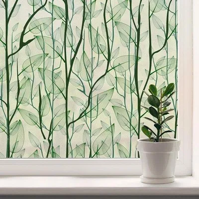 Produktbild von Raumfolie – Sichtschutzfolie für Glas – Schafft Privatsphäre – Klebefrei, statisch haftend – 44,5 x 200 cm – Weiß