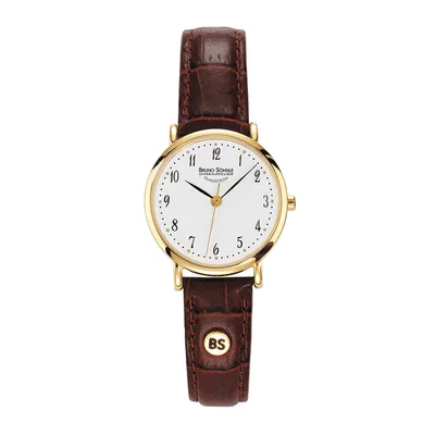 Produktbild von Bruno Söhnle 17-33045-921 Damen-Armbanduhr, Gold-Gehäuse, Leder-Armband