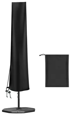 Obrázek produktu pro Vodotěsný ochranný obal pro slunečníky - obal pro průměr 2,7-3,6 m - kryt na terasové slunečníky - 420D Oxford - design se zipem a popruhem - H 190 x 30/50 cm