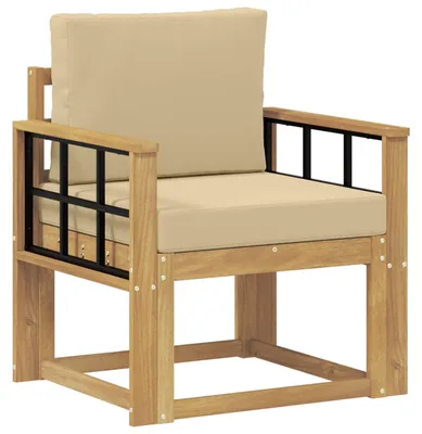 Produktbild von Outdoor-Sofa Polyester Weiß und Beige