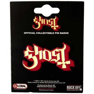 Image de Ghost - Shadow - Insignes - Logo en alliage de zinc RO11232 (Taille unique) (Rouge/Blanc)