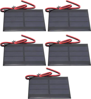 Zdjęcie produktu dla 5 sztuk Mini panel słoneczny Moduł baterii ogniw z przewodem 30 cm 60 x 80 x 3 mm DC 0,65 W 1,5 V