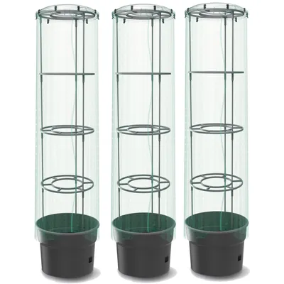 Produktbild von 3x Tomatenpflanze mit Deckel und Folie Pflanzkübel 18 L, Tomatenzüchter, Tomatentopf, Übertopf, Gemüsen, Tomaten WaschendeTomatenpflanze Deckel Folie, Pflanzkübel 18 L Tomatenzüchter Tomatentopf, Über