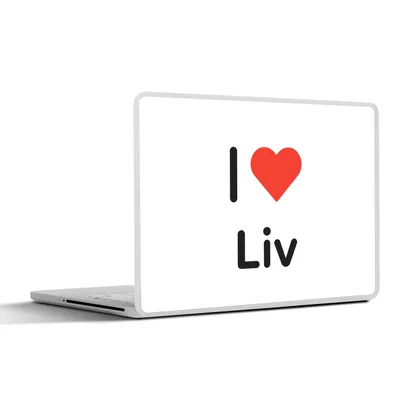 Produktbild von MuchoWow® Laptop Aufkleber Sticker Cover Ich liebe - Liv - Girl 30x21 cm - Sticker für Laptop - Selbstklebend