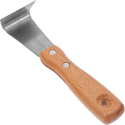 Produktbild von Rindenschäler mit Holzgriff aus Edelstahl, 25 cm für Obstbäume