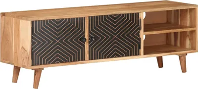 Produktbild von The Living Store TV-Schrank 115x30x39 cm Massivholz Akazie