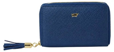 Image de Portefeuille ALESSIA, portefeuille à fermeture éclair, 4 compartiments pour cartes, bleu, pour femmes, en cuir