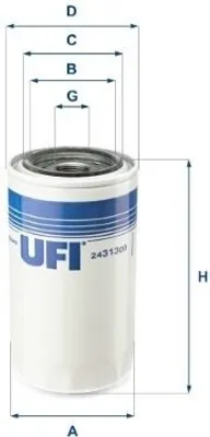 Produktbild von Kraftstofffilter UFI 24.313.00 Anschraubfilter