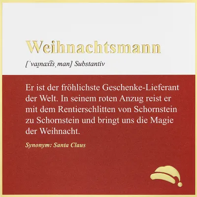 Produktbild von Weihnachten Simply Gold unverpackte Weihnachtskarten mit Briefumschlag Weihnachtsmann Santa Claus
